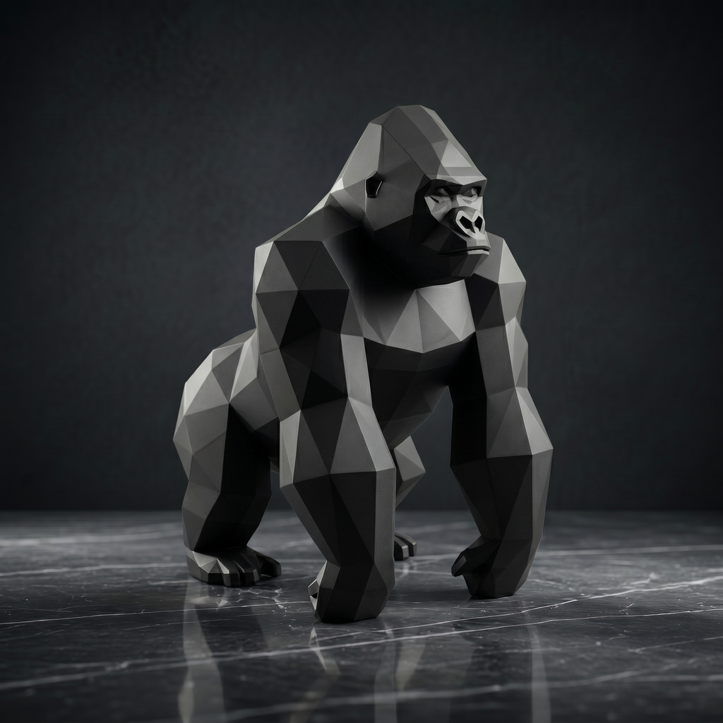 Koloss - Geometrische Gorilla-Skulptur
