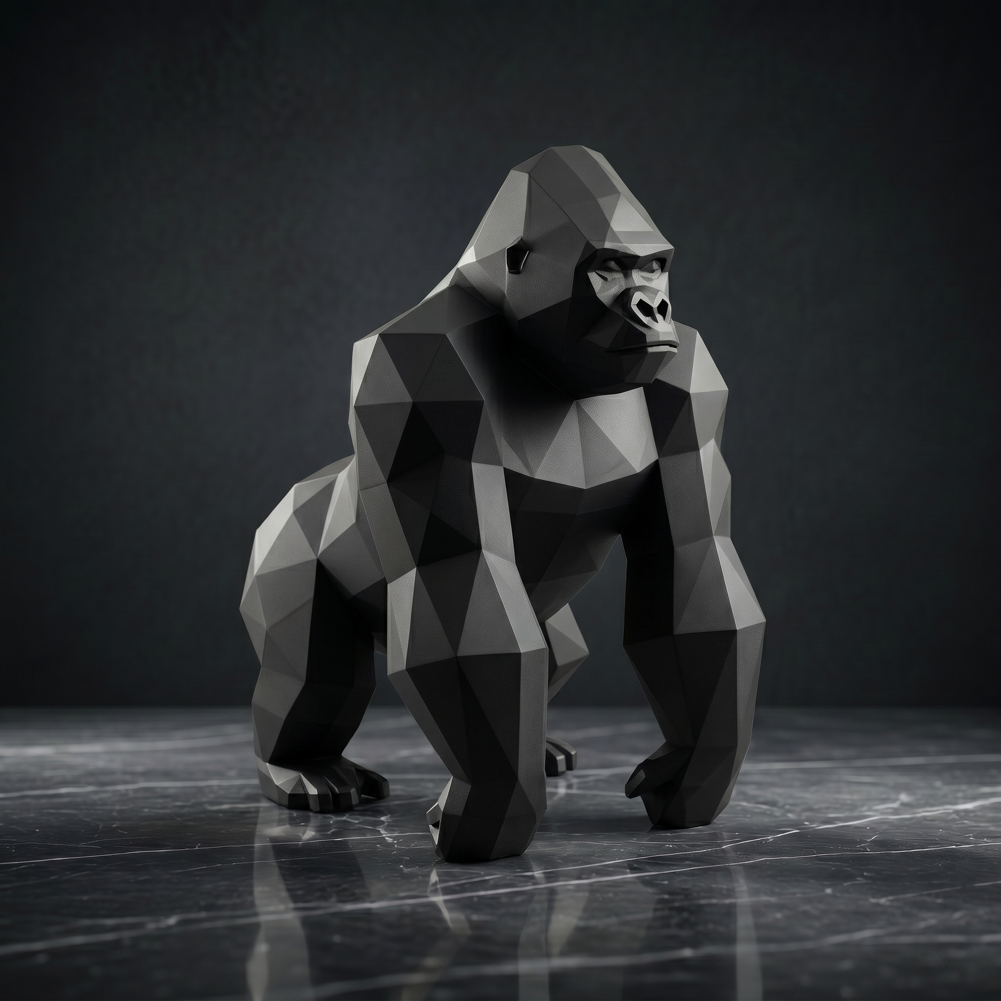 Koloss - Geometrische Gorilla-Skulptur