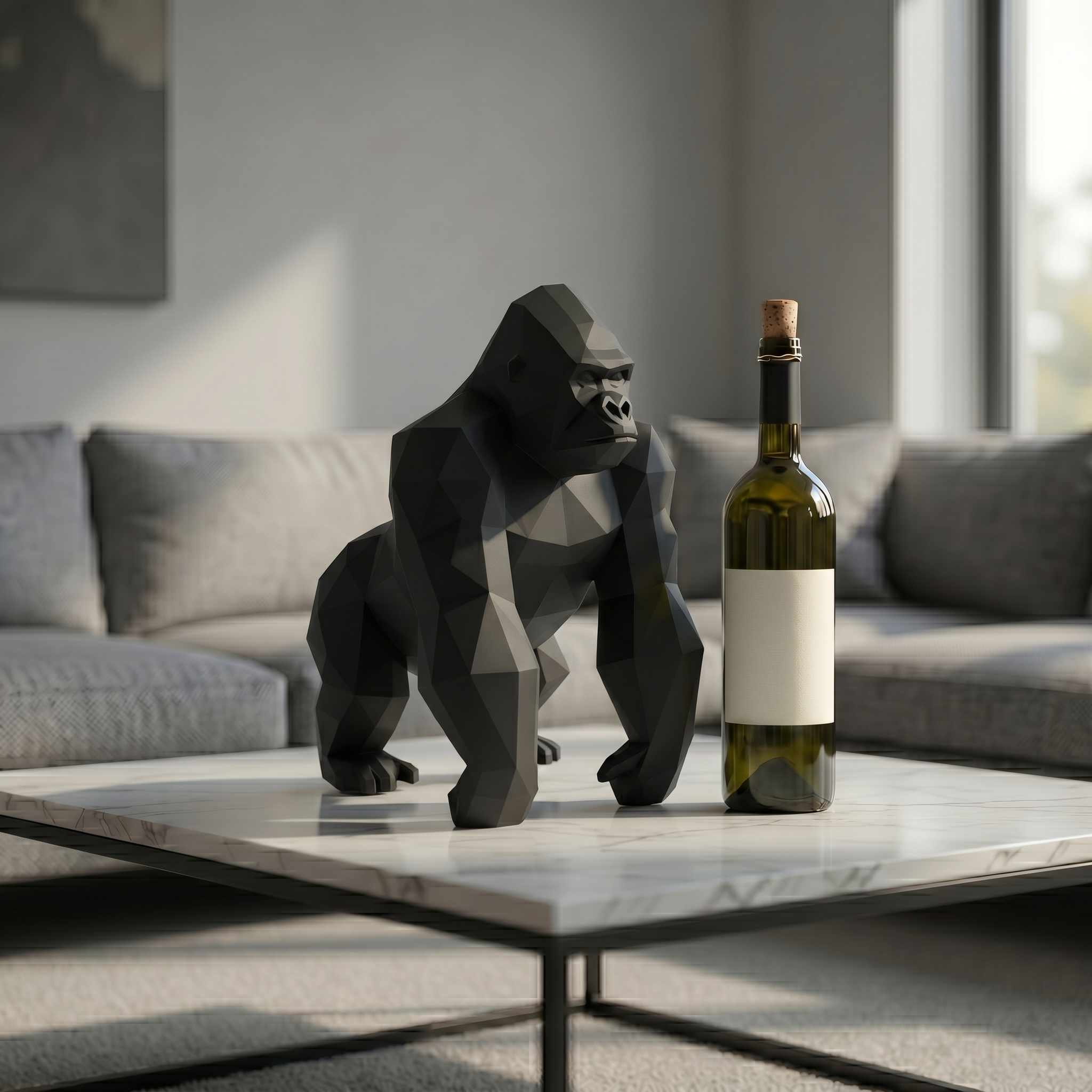 Koloss - Geometrische Gorilla-Skulptur