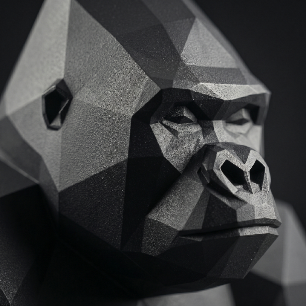 Koloss - Geometrische Gorilla-Skulptur