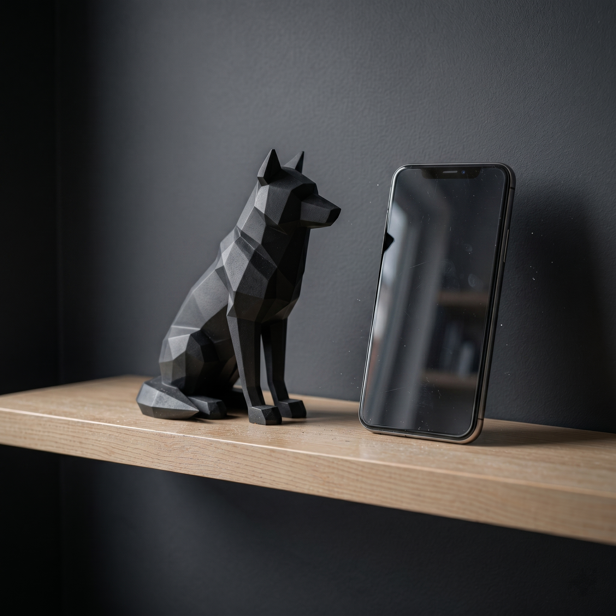 Alpha - Geometrische Wolf-Skulptur