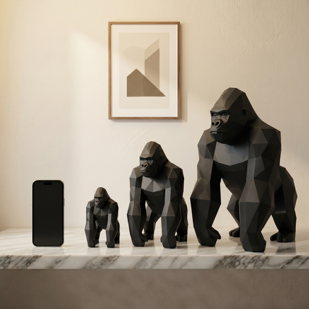 Koloss - Geometrische Gorilla-Skulptur