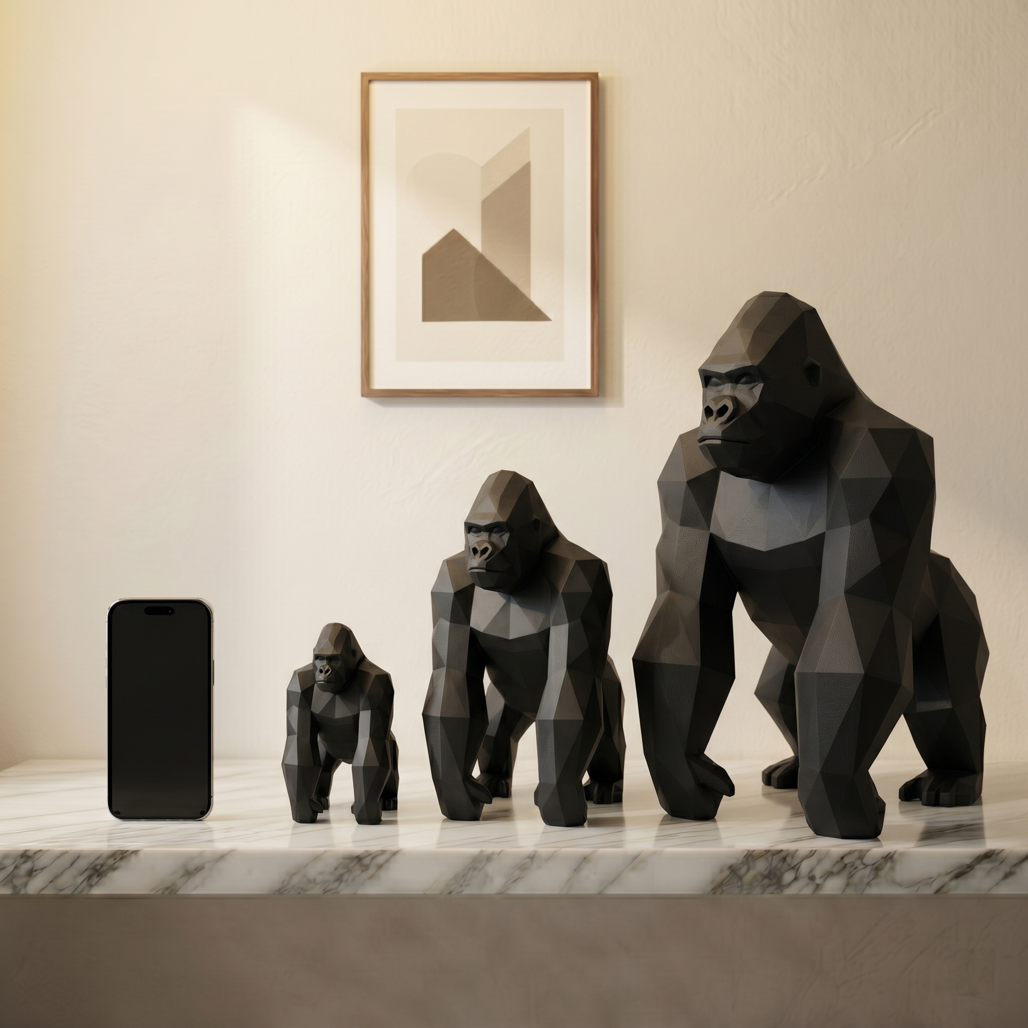 Koloss - Geometrische Gorilla-Skulptur