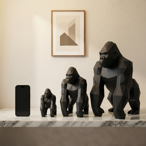 Koloss - Geometrische Gorilla-Skulptur