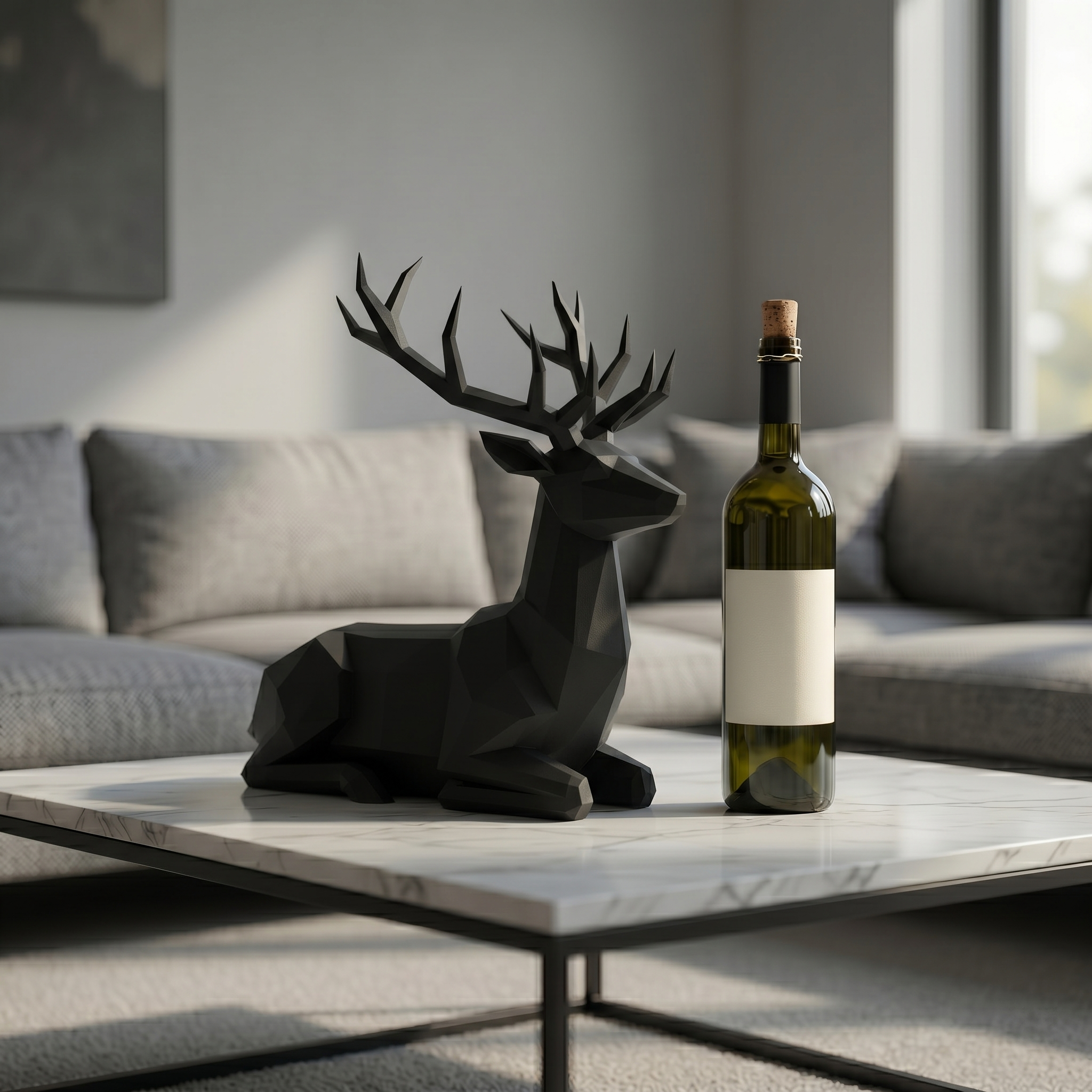 Adel - Geometrische Hirsch-Skulptur