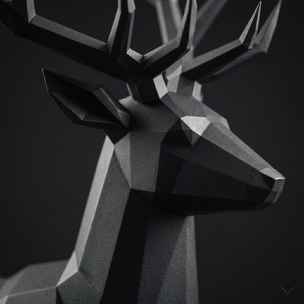 Adel - Geometrische Hirsch-Skulptur