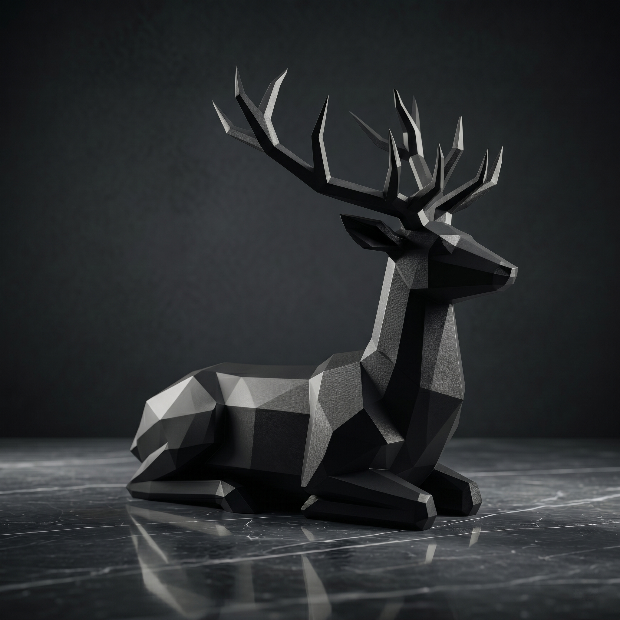 Adel - Geometrische Hirsch-Skulptur