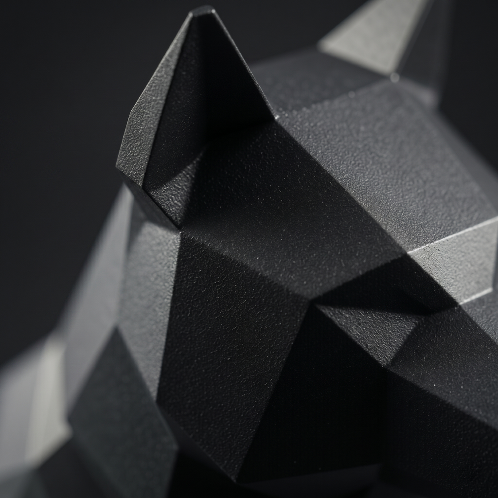 Alpha - Geometrische Wolf-Skulptur